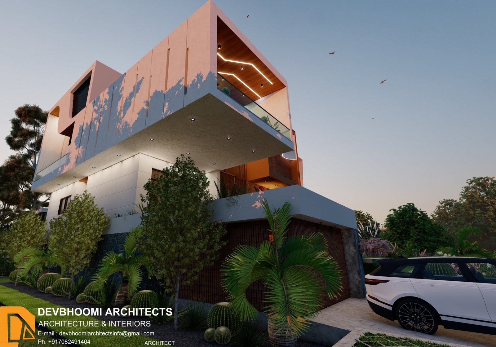 Studio approach — architecture in landscape